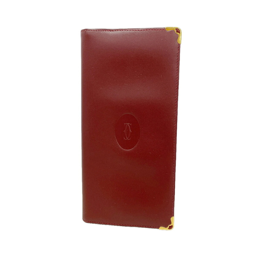 Cartier Long Wallet Must Leather Bordeaux Women's P3563261